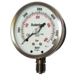 Budenberg 726 63mm 1/4 inch BSP Bottom Mount Pressure Gauge